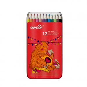 مداد رنگی 12 رنگ جعبه فلزی Owner