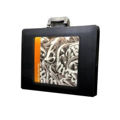 کیف آرشیو چرمی طرح کالیگرافی A3