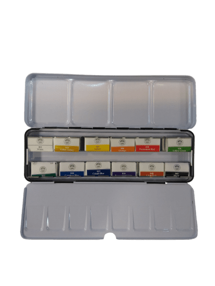 آبرنگ مانجیو 12 رنگ قرص بزرگ