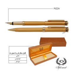 جفتی خودکار و خودنویس دیپلمات پیزا طلایی